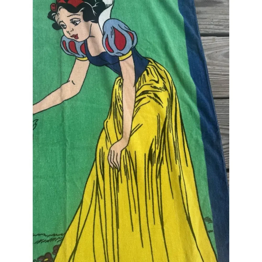 Vintage Disney Snow White & The Seven Dwarfs Beach Towel Franco Cotton